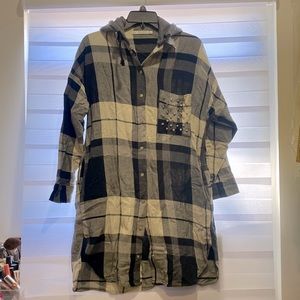 Zara long flannel